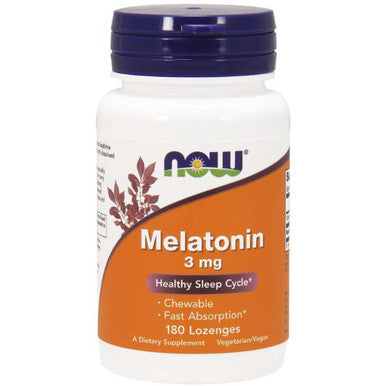 Now Foods Melatonin 3mg peppermint flavor 180 lozenges