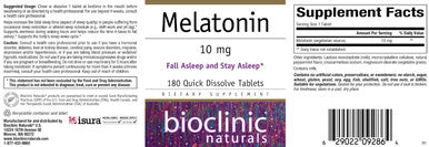 Bioclinic Naturals Melatonin 180 Quick Dissolve Tablets Peppermint flavor