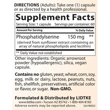 Lidtke Technologies Phosphatidylserine (formerly MemorEase) 60c