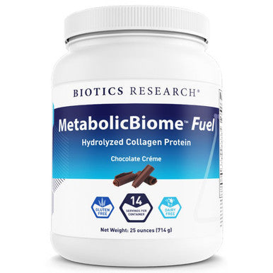 Biotics MetabolicBiome Fuel Hydrolyzed Collagen Protein Chocolate Creme 25oz (714 g)