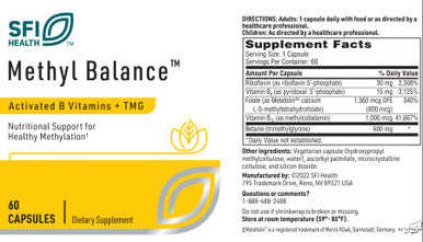 SFI Health Methyl Balance 60c