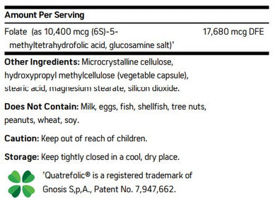 NuMedica Methyl Folate HP 60vc