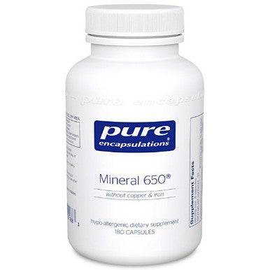 Pure Encapsulations Mineral 650 w/o Copper & Iron 180c