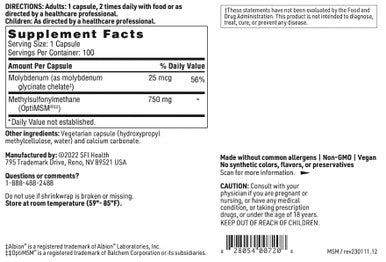 SFI Health MSM 750 100c