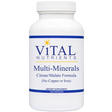 Vital Nutrients Multi-Minerals Citrate/Malate Formula (No Copper & Iron) 120vc