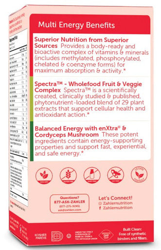 Advanced Nutrition by Zahler Multi Vitamin Energy 60c