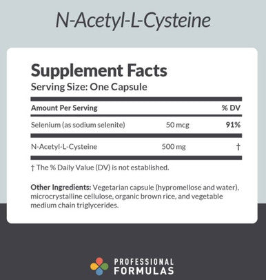 Professional Formulas N-Acetyl-L-Cysteine 180c