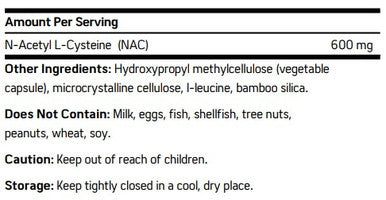 NuMedica NAC (N-Acetyl Cysteine) 60vc