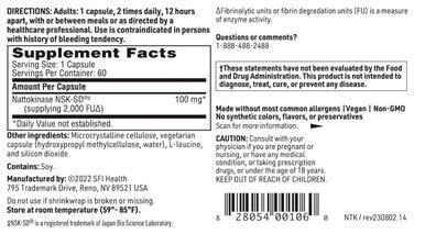 SFI Health Nattokinase NSK-SD 60c