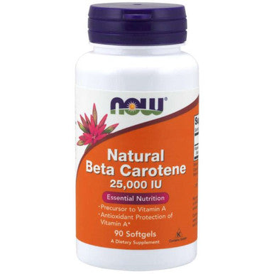 Now Foods Natural Beta Carotene 25,000 IU 90sg