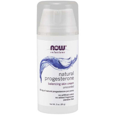 Now Foods Natural Progesterone Cream Unscented 3oz.