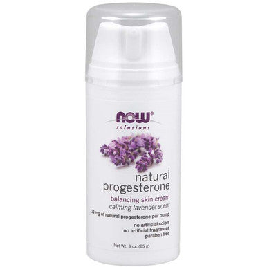 Now Foods Natural Progesterone Cream with Lavender 3 oz.