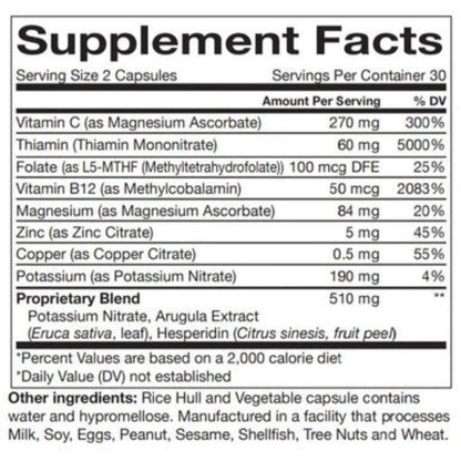 Nitric Oxide (N-O) cardiovascular support, supplement, circulation, undetectable oxalates, Approved Medical Solutions, 