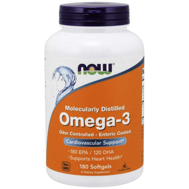 Now Foods Omega-3 Molecularly Distilled & Enteric Coated 180sg