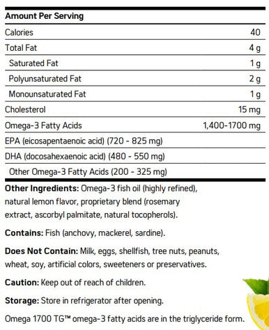 NuMedica Omega 1700 TG 17oz