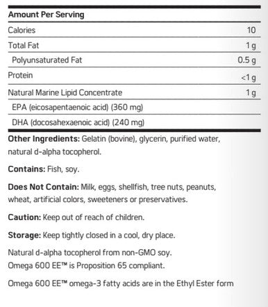 NuMedica Omega 600 EE 120sg