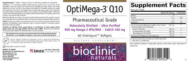 Bioclinic Naturals OptiMega-3 Q10 60 Enteripure softgels