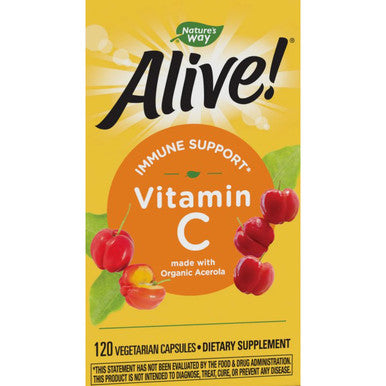 Natures Way Alive! Organic Vitamin C 120c