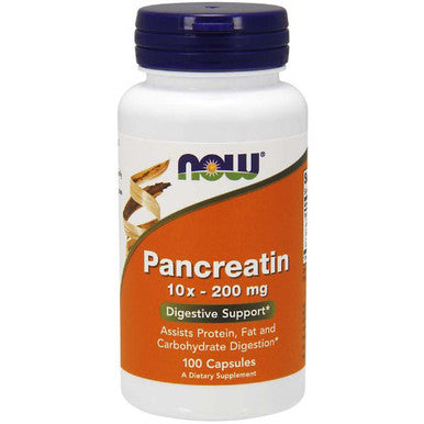 Now Foods Pancreatin 10x-200mg 100c