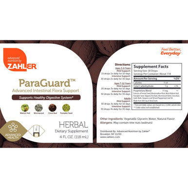 Advanced Nutrition by Zahler ParaGuard liquid 4oz.