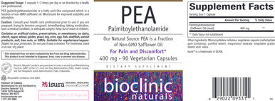 Bioclinic Naturals PEA (Palmitoylethanolamide) 90vc