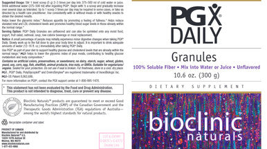 Bioclinic Naturals PGX Daily Granules Unflavored 10.6 oz (300g)