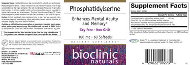 Bioclinic Naturals Phosphatidylserine 60 softgels