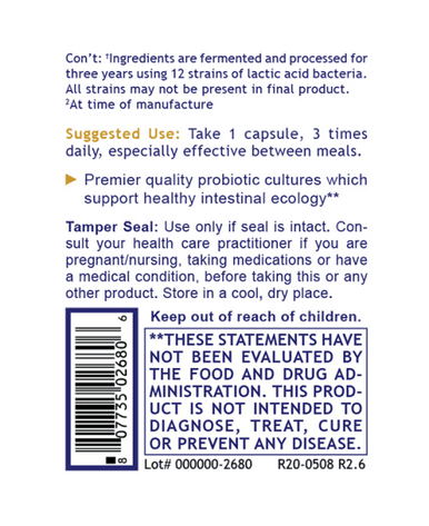 Premier Research Labs Premier Probiotic Caps 30 vegetarian capsules