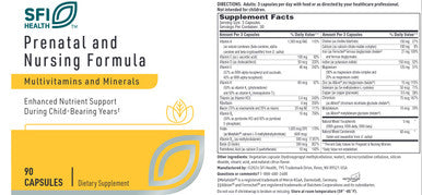 SFI Health Prenatal and Nursing Formula 90c