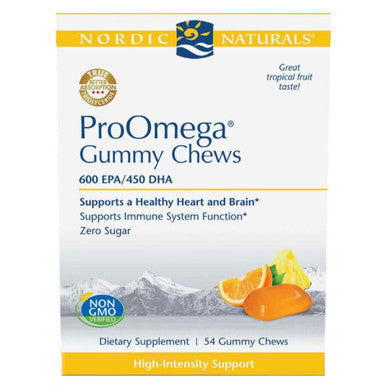 Nordic Naturals ProOmega Gummy Chews 54 chews tropical fruit flavor