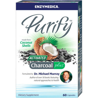 EnzyMedica Purify Activated Coconut Charcoal Plus 60c