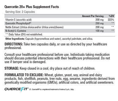 Xymogen Quercetin 20x Plus 120c