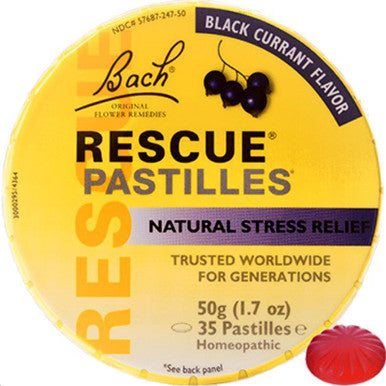 Bach Flower Remedies Rescue Pastilles Black Currant 50g 35 lozenges