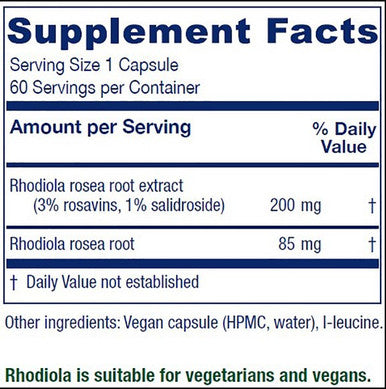 Vitanica Rhodiola 60 vegan capsules