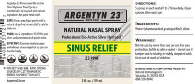 Natural-Immunogenics Argentyn 23 Sinus Relief Nasal Spray 2oz