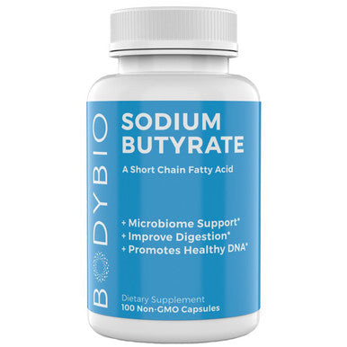 BodyBio Sodium Butyrate 600mg 100c