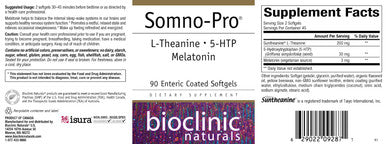 Bioclinic Naturals Somno-Pro 90 Enteric Coated Softgels