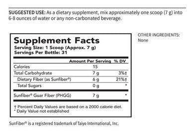 U.S Enzymes SunFiber 31 servings (7.6 oz)