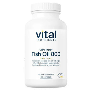 Vital Nutrients Ultra Pure Fish Oil 800 90sg lemon flavored