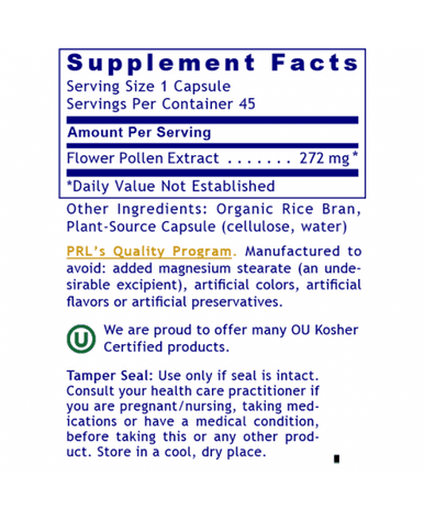 Premier Research Labs UltraPollen 45 plant source capsules