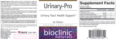 Bioclinic Naturals Urinary-Pro 60 tablets