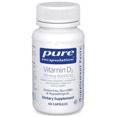 Pure Encapsulations Vitamin D3 250 mcg (10,000 IU) 60c