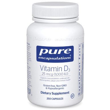 Pure Encapsulations Vitamin D3 25 mcg (1,000 IU) 250c