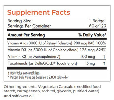 Allergy Research Group Vitamin D3 Complete 5000 IU 60 veggie softgels