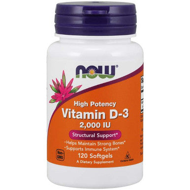 Now Foods Vitamin D3 2,000 IU 120sg