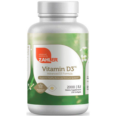 Advanced Nutrition by Zahler Vitamin D3 2000 IU 250sg