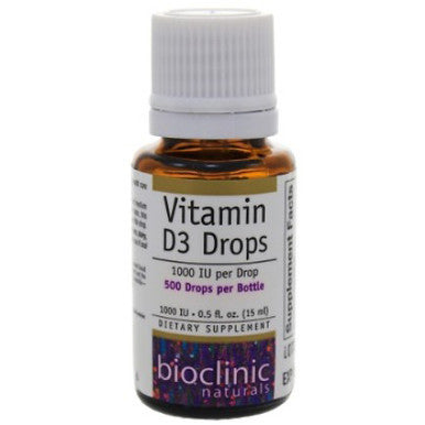 Bioclinic Naturals Vitamin D3 Drops 1000 IU  0.5 oz. (15ml)