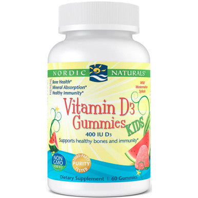 Nordic Naturals Vitamin D3 Gummies 60 gummies Wild Watermelon Splash