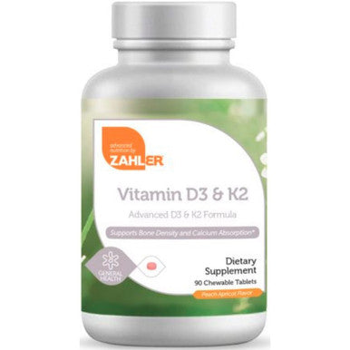 Advanced Nutrition by Zahler Vitamin D3 & K2 90 chewable tablets