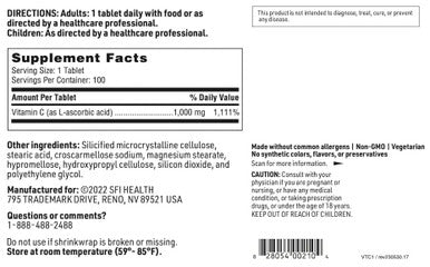 SFI Health Vitamin C 100t